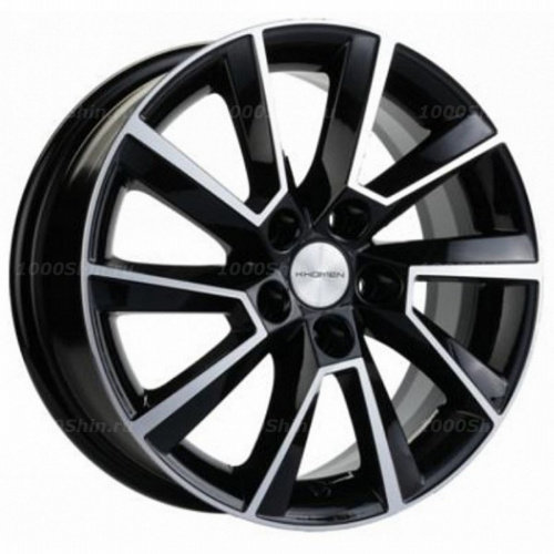 6*15 5*100 ET40 57,1 Khomen Wheels KHW1507 Black-FP - 1