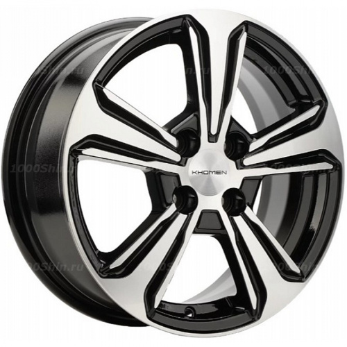 6*15 4*100 ET50 60,1 Khomen Wheels KHW1502 Black-FP - 1