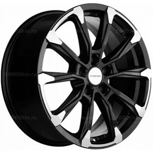 7,5*18 5*108 ET47 60,1 Khomen Wheels KHW1808 Black-FP (Chery Tiggo 8/8 Pro) - 1