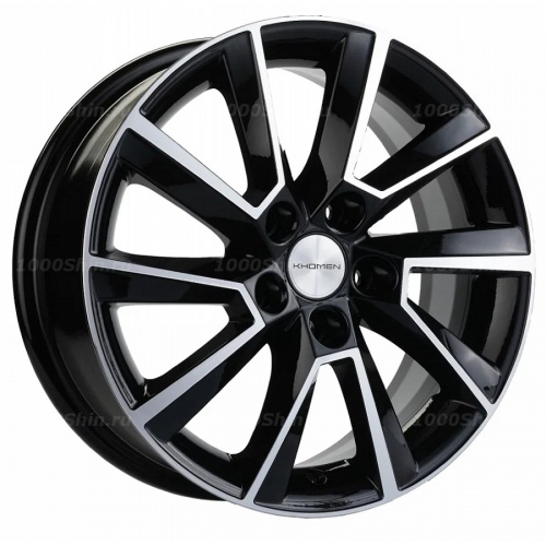 6*16 5*100 ET45 54,1 Khomen Wheels KHW1604 Black-FP - 1
