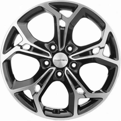 7*17 5*110 ET40 67,1 Khomen Wheels KHW1702 Black-FP (Evolute i-Joy) - 1