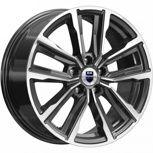 7,5*17 5*112 ET35 66,6 КиК Лацио (КС964) Алмаз черный - 1