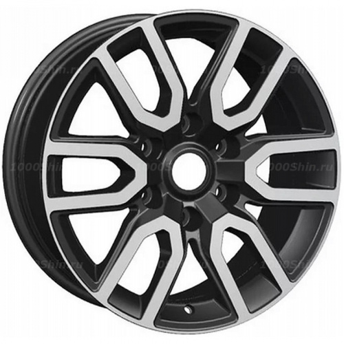 8*17 6*139,7 ET30 106,1 Khomen Wheels KHW1723 Black-FP (Fortuner/Hilux) - 1