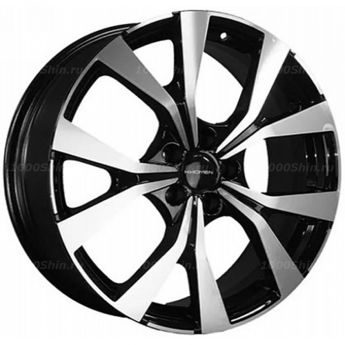 7*19 5*108 ET33 60,1 Khomen Wheels KHW1906 Black-FP - 1