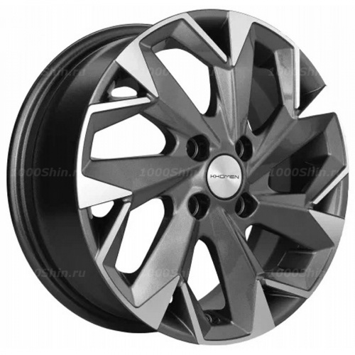 5,5*14 4*98 ET35 58,5 Khomen Wheels KHW1402 Gray-FP (Vaz/Datsun) - 1