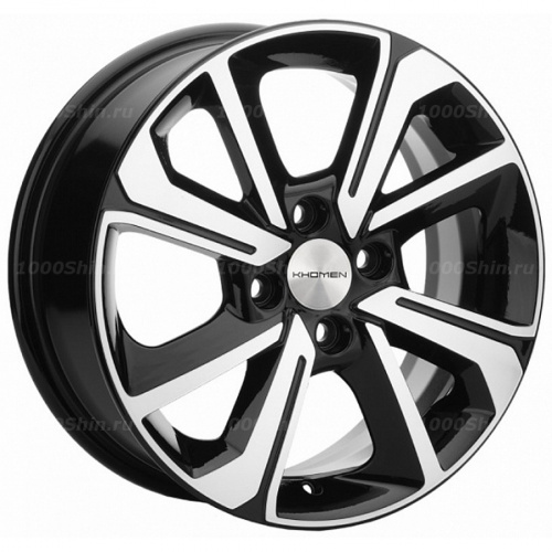 6*15 4*100 ET39 56,6 Khomen Wheels KHW1501 Black-FP - 1