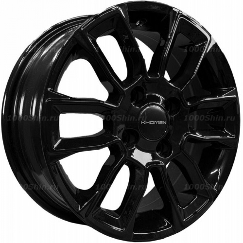 5,5*14 4*98 ET35 58,5 Khomen Wheels KHW1406 Black (Lada Granta) - 1