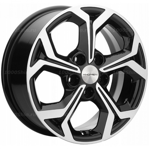 6,5*16 5*108 ET50 63,35 Khomen Wheels KHW1606 Black-FP - 1