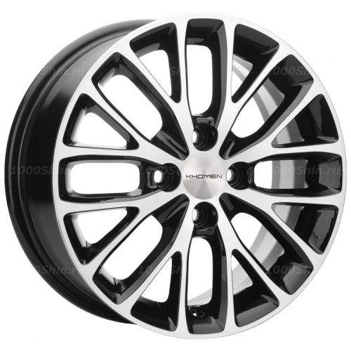 6*15 4*100 ET39 56,6 Khomen Wheels KHW1506 Black-FP - 1