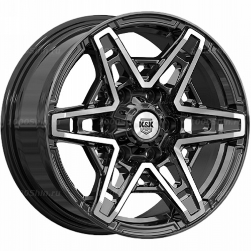 8*17 6*139,7 ET25 77,9 КиК Блэкберн (КС1129) Алмаз черный - 1